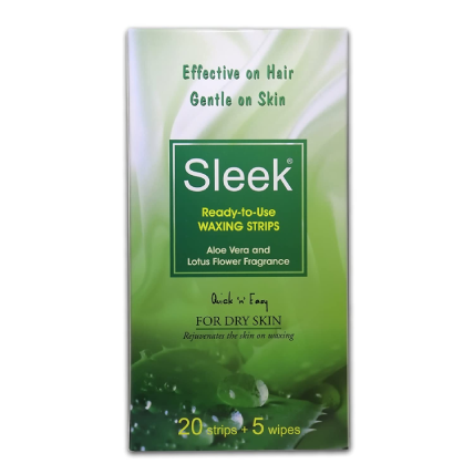 Sleek Waxing Strip Aloe Vera And Lotus For Dry Skin